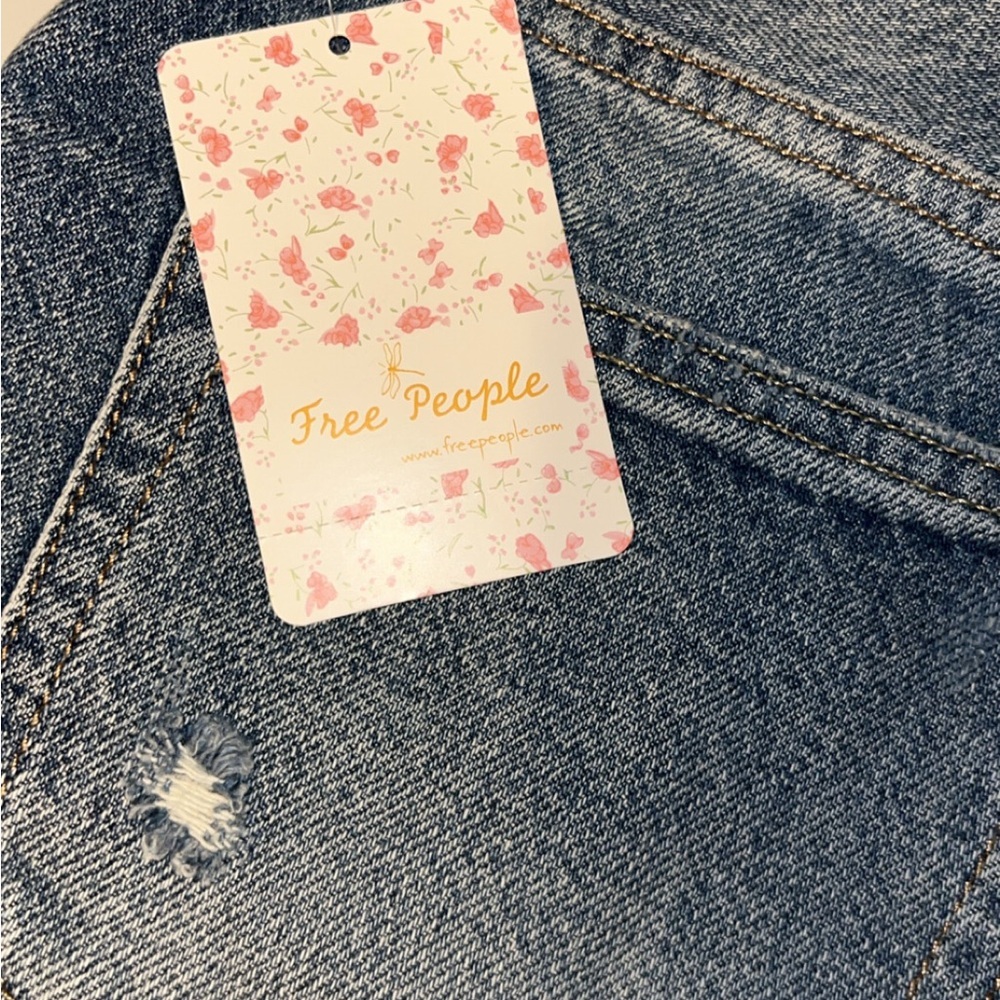 Free People Blue Denim Shorts - Picture 5 of 5